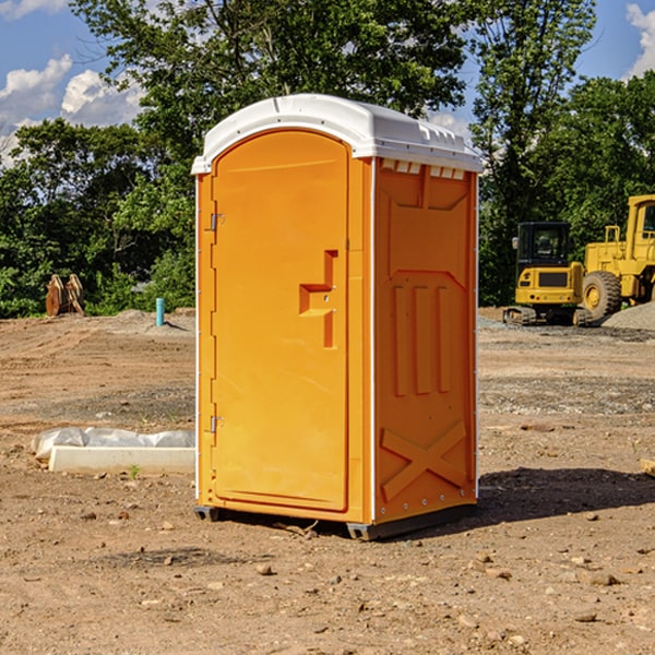 how often are the portable toilets cleaned and serviced during a rental period in Mumford